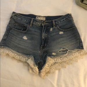 Free People denim shorts